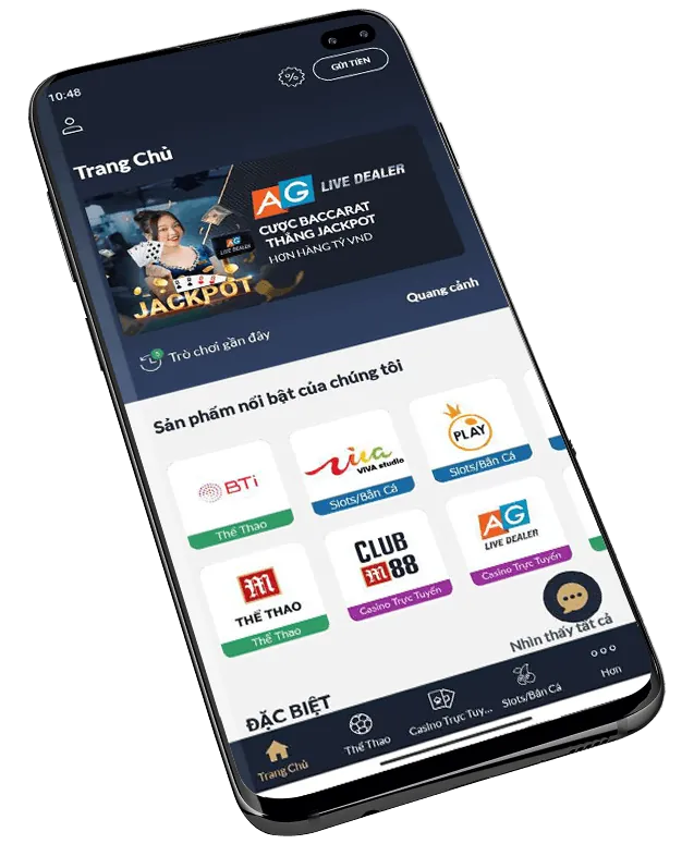 Ứng dụng di động 789 Casino trên smartphone